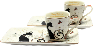 KPL. FILIŻANEK DO ESPRESSO 80 ML Cats Collection