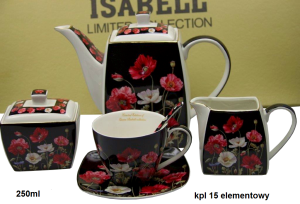 KOMPLET FILIŻANEK 15 ELEMENTÓW KAWA HERBATA