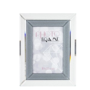 RAMKA NA ZDJĘCIA GLAMOUR SREBRNA 10 x 15 cm