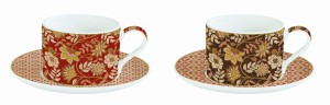Filiżanki 2+2 komplet porcelany 240 ml zestaw