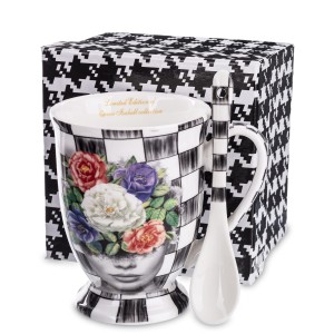 Kubek Porcelanowy z Łyżeczką Queen Isabell 280 ml
