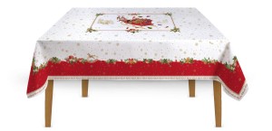 Obrus świąteczny 180 x 145 cm na stół Boże Narodzenie Wigilijny Zimowy