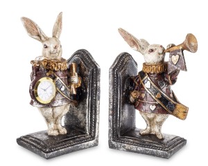 Figurka Podpórka Do Książek Żaba Żaby Zegar Kpl. 2 Sztuki