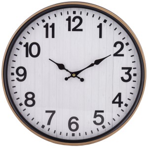 Zegar ścienny klasyczny czytelny biały czarne cyfry retro