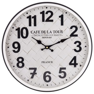 Zegar ścienny klasyczny czytelny biały czarne cyfry