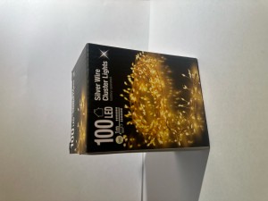 Lampki srebrny drut barwa bardzo ciepła 100 LED 1 metr