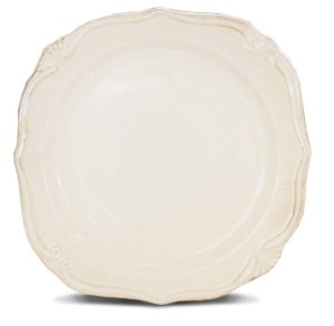 Talerz Ceramiczny Roman ceramiczny kremowy duży kwadrat