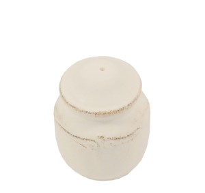 Solniczka kremowa ceramiczna Roman stylowa