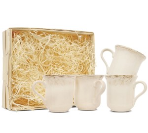 Zestaw kubków kubki 4szt Ceramiczny Roman 400ml ceramika kremowy