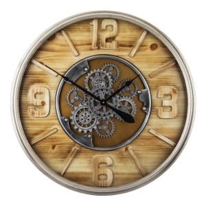 Zegar Treviso ścienny metalowy brązowy czarny