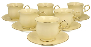 Komplet filiżanek porcelanowych 260 ml CLARK 6+6