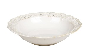Talerz Ceramiczny Amelia Kremowy Duży Głęboki 19,5 cm 300 ml