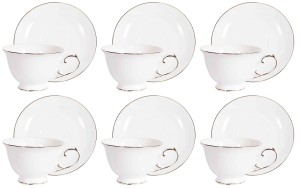 ANGELO KOMPLET FILIŻANEK 6+6 220 ml KAWA HERBATA PORCELANA