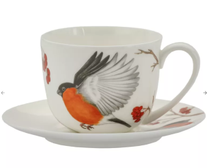 Filiżanka z spodkiem 1+1 gil komplet porcelana 280 ml