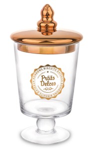 Szklany pojemnik dekoracyjny bombonierka słodycze