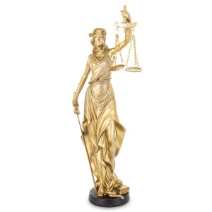 Figura Temida Bogini Sprawiedliwości Dekoracja złota