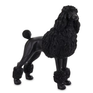Figura figurka czarny pies PUDEL piesek dekoracja duża