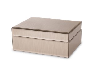 SZKLANA SZKATUŁKA SZAMPAŃSKA NA BIŻUTERIĘ KASETKA GLAMOUR MINIMALISTYCZNA