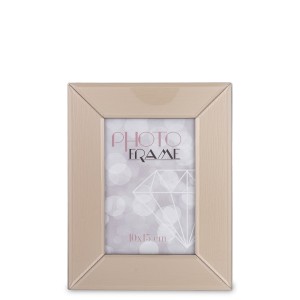 RAMKA NA ZDJĘCIA GLAMOUR SZAMPAŃSKA SZKLANA MINIMALISTYCZNA 10 x 15 cm