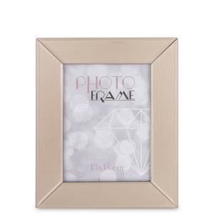 RAMKA NA ZDJĘCIA GLAMOUR SZAMPAŃSKA SZKLANA MINIMALISTYCZNA 13 x 18 cm