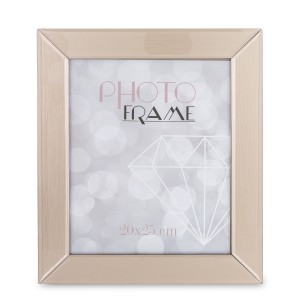 RAMKA NA ZDJĘCIA GLAMOUR SZAMPAŃSKA SZKLANA MINIMALISTYCZNA 20 x 25 cm