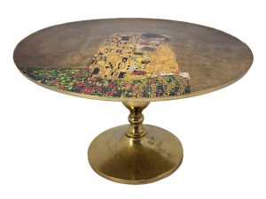 Patera na nóżce Gustav Klimt aluminium nowoczesna na ciasto deser na prezent