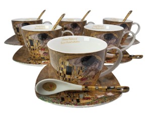 Komplet Filiżanek GUSTAV KLIMT 6+6 Idealny Prezent