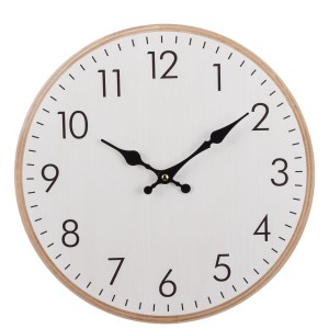 Zegar ścienny biały średnica 34 cm dekoracja na ścianę cyfry arabskie