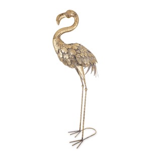 Figurka flaming figura metalowa złota ogród figurka do ogrodu prezent