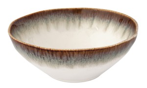 Misa miska miseczka salaterka 22 cm Boho retro krem brąz biel