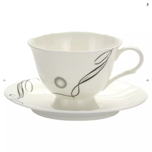 FILIŻANKA 200 ML BONE CHINA PORCELANA DELIKATNY WZÓR MINIMALIZM
