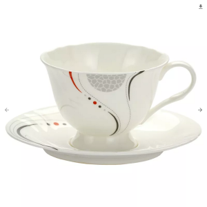 FILIŻANKA 200 ML BONE CHINA PORCELANA DELIKATNY WZÓR MINIMALIZM