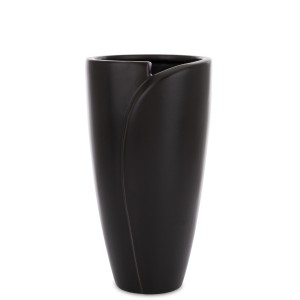 Wazon czarny matowy ceramiczny flakon dekoracja glamour