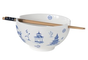 Zestaw do shushi miska 650ml + bambusowe pałeczki porcelanowy Easy Life 