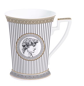 Kubek 300 ml duży motyw Versace włoska biała na prezent
