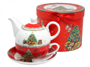 Świąteczny dzbanek z filiżanka Tea for one dzbanek 300 ml filiżanka 200 ml