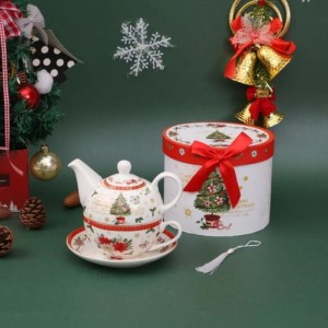 Świąteczny dzbanek z filiżanka Tea for one dzbanek 300 ml filiżanka 200 ml