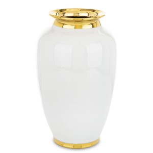 Osłonka doniczka Wazon Ceramiczny Biały Złoty dekoracja
