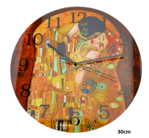 Zegar ścienny 30 cm GUSTAV KLIMT czytelny dekoracja na ścianę cyfry