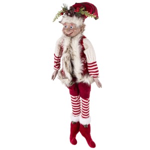 Elf Materiałowa Figurka Świąteczna Boże Narodzenie Maskotka