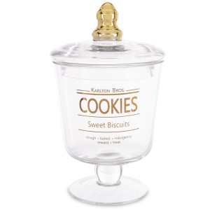 Szklany pojemnik dekoracyjny bombonierka słodycze pierniki