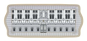 Patera paterka taca motyw Versace włoska biała na prezent