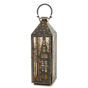 Duża latarnia metalowa lampion świąteczny retro Święta dekoracja na prezent