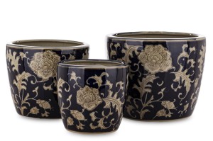 3szt komplet Wazon doniczka ceramiczna osłonka dekoracja stylowa 