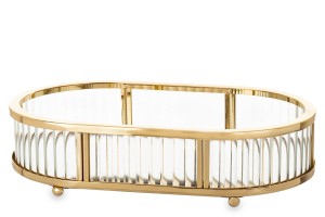 Patera taca złota metalowa szklana glamour podstawka dekoracja