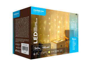Kurtyna LED modee 3x2m 192 LED barwa ciepła