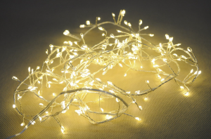 Lampki na choinkę światełka girlanda srebrny drut 240 LED barwa ciepła