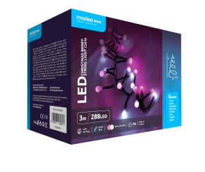 Lampki choinkowe światełka 3m PINK COLD 288 LED