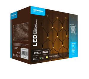 Lampki siatka modee 2x2m WARM 144 LED barwa ciepła