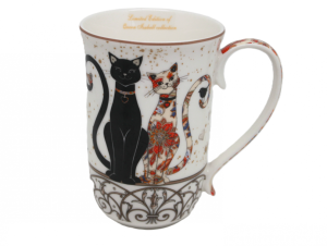 Kubek porcelanowy motyw kotów kot queen dla miłośników kotów